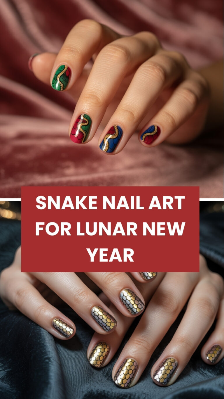 Snake Nail Art for Lunar New Year: Bold, Festive, and Symbolic
